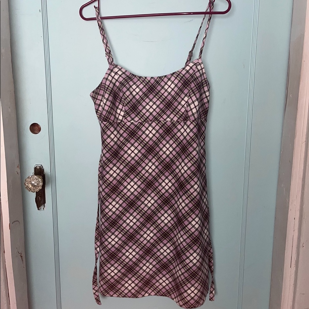 Brandy Melville John Galt Plaid Colleen Mini Dress